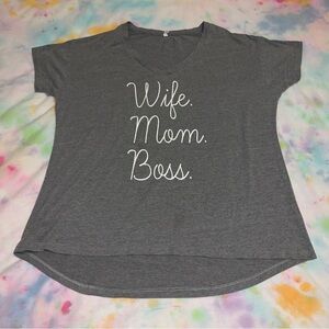 Womens Wife Mom Boss Shirt XL